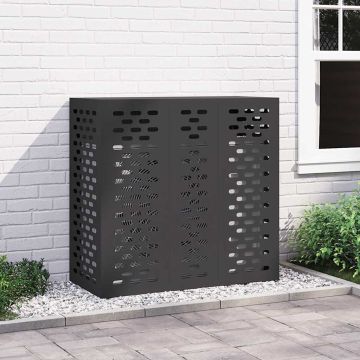 Kondicionierių uždangalas Juoda 110 x 50 x 105 cm Plienas