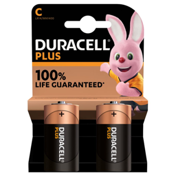 Duracell šarminės baterijos C MN1400, 2 vnt.