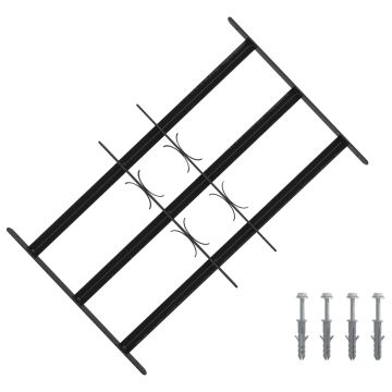 Langų saugos grotelės su 3 skersinėmis 3 pcs 43-74 cm