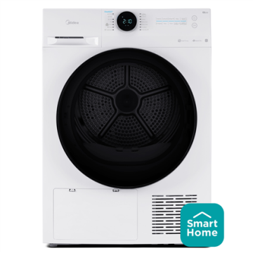 Midea džiovyklė MD200H80BW/W-HR, baltos spalvos, 8 kg, Wi-Fi