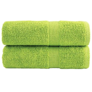 Aukščiausios kokybės svečių rankšluosčiai SOLUND, 2 vnt., obuolių žali, 30x50 cm, 600 g/m²