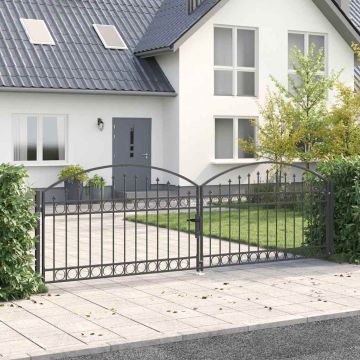 Tvora vartai ASSEN 401 x 175,5 cm Plienas Pilka Užrakintas