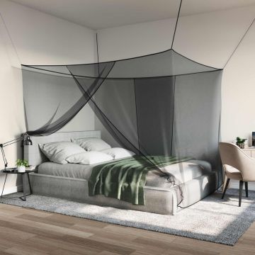 Moskito tinklas lovai 156 akies Juoda 220 x 180 x 180 cm