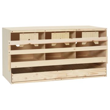 Vištų perėjimo lizdas, 3 sekcijos, 72x33x38cm, pušies masyvas