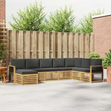 Lauko sofos komplektas 8 pcs Balta ir antracito