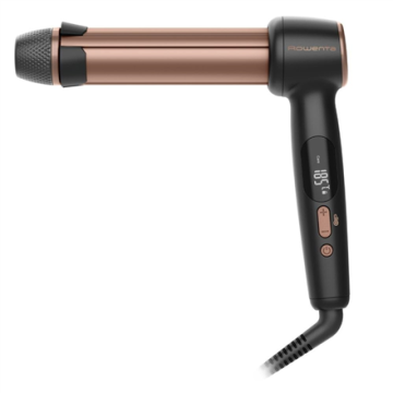 Rowenta CF4620E0 | Twist Curl Curling Iron | Ceramic heating system | Ion conditioning | Barrel diameter 27, 32. 38 mm | Temperature (min) 150 °C | Temperature (max) 210 °C | Number of heating levels 4 | Display LCD | 86 W | Black/Copper