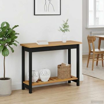 Konsolinis stalas su lentyna EKAI Juoda 112 x 35 x 76 cm