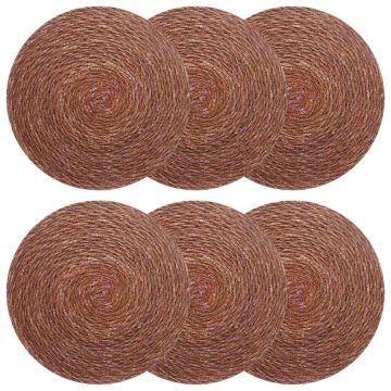 Jūros žolės padėkliukai 6 pcs Ruda Ø 30 cm 100% Jūros žolė