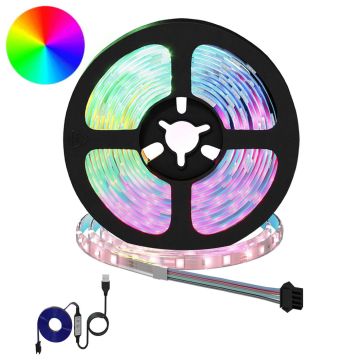 LED juosta 2 pcs Juoda ir permatoma 2500 mm Varis ir plastikas