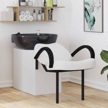 Šampūno kėdė Balta ir juoda 63 x 141 x 92 cm PVC