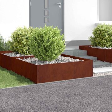 Vejo kraštas 4 pcs 100 x 100 x 35 cm Plienas Rūdijanti