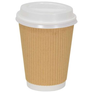 Popieriniai kavos puodelių dangteliai, Ø90mm 12oz/16oz 1000vnt.