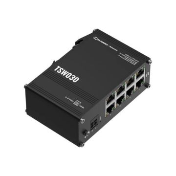 Teltonika | Switch | TSW030 | Unmanaged | DIN rail mountable | 10/100 Mbps (RJ-45) ports quantity 8 | Power supply type 2-pin industrial DC power socket