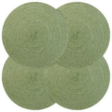 Džiuto paveikslai 4 pcs Alyvuogių žalia Ø 30 cm