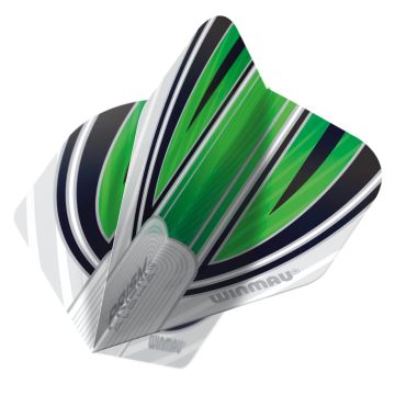 Smiginio strėlyčių sparneliai Winmau Prism Alpha White / Black / Green