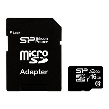 Silicon Power | Elite UHS-I | 16 GB | MicroSDHC | Flash memory class 10 | SD adapter
