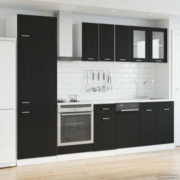 Virtuvės vienetas Lyon 8 pcs Juodojo ąžuolo Apdirbta mediena