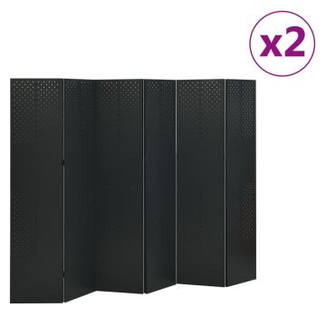Kambario pertvaros, 6 dalių, 2vnt., juodos, 240x180cm, plienas
