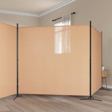 4-skydelis kambario skirstytuvas Smėlio 698 x 180 cm Audinys