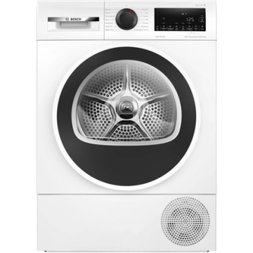 Bosch džiovyklė WQG2450ISN, baltos spalvos, 9 kg, LCD
