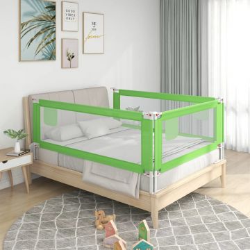 Apsauginis turėklas vaiko lovai, žalias, 100x25cm, audinys