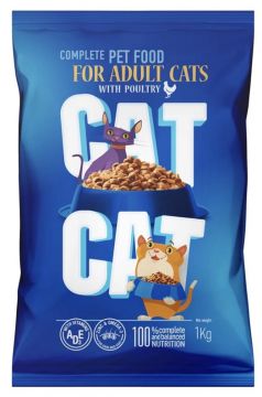 Sausas kačių maistas CAT CAT, paukštiena, 1 kg