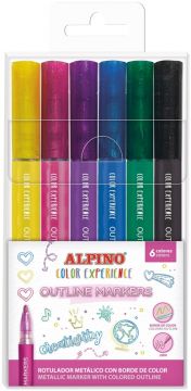 Rašiklis Alpino 1AAR001044, įvairių spalvų, 3 mm, 6 vnt.