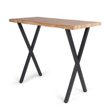 Valgomojo stalas Domoletti ANDA X LEGS, juodas/medžio