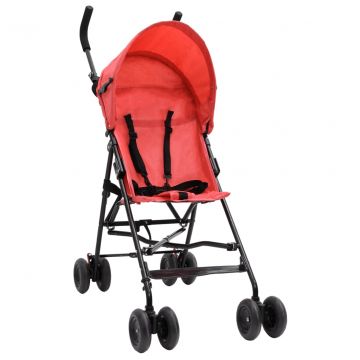  Vaikiškas vežimėlis, raudonos ir juodos spalvos, plienas