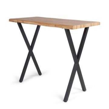 Valgomojo stalas Domoletti ANDA X LEGS, juodas/medžio