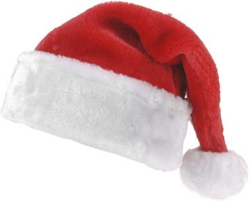 Kalėdinė kepurė AAF200220, balta/raudona, poliesteris
