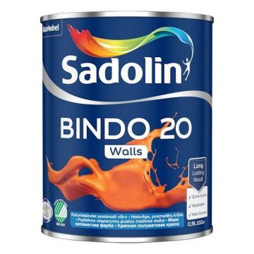 Dažai Sadolin Bindo 20 BW, balta, 0.9 l