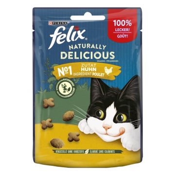 Kačių skanėstas FELIX NATURALLY DELICIOUS, vištiena, 0,05 kg