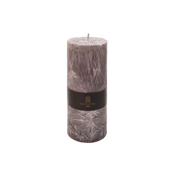 Sojų vaško žvakė, Masterjero, pilka,16 cm