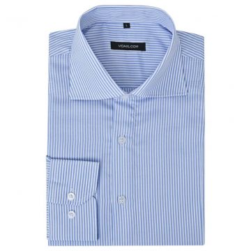  Vyriški kostiumo marškiniai, dydis S, baltos/mėlynos juostelės