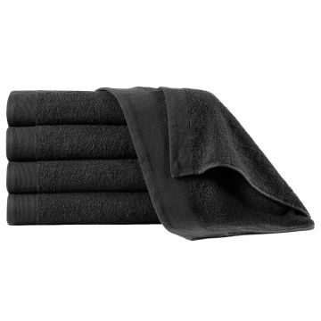  Vonios rankšluosčiai, 5vnt., juodi, 70x140cm, medvilnė