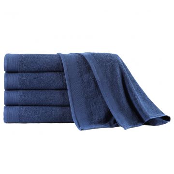  Vonios rankšluosčiai, 5vnt., mėlyni, 100x150cm, medvilnė