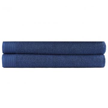  Saunos rankšluosčiai, 2vnt., mėlyni, 80x200cm, medvilnė