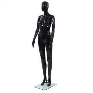  Moteriškas manekenas, stiklo pagr., blizgus juodas, 175cm 