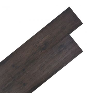  Grindų plokštės, tamsiai rudos, PVC, 4,46m², 3mm, nelipnios