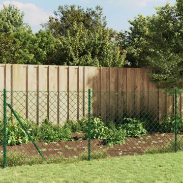  Tinklinė tvora su smaigais, žalios spalvos, 1,1x10m