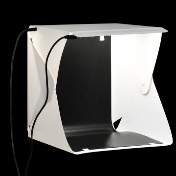  Sulankstoma studijos LED šviesdėžė, baltos spalvos, 23x25x25cm