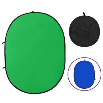  2-1 Studijos fonas, žalias ir mėlynas, 200x150cm, ovalus