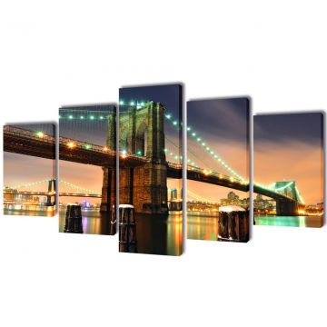 Fotopaveikslas "Bruklino Tiltas" ant Drobės 100 x 50 cm