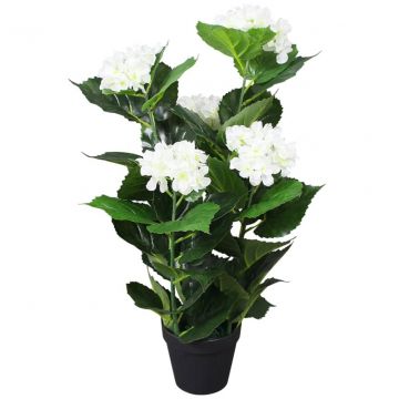  Dirbtinė hortenzija su vazonu, 60 cm, balta