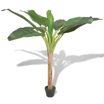  Dirbtinis bananmedis su vazonu, 150 cm, žalias