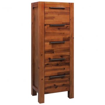  Komoda su stalčiais, akacijos medienos masyvas, 45x32x115cm