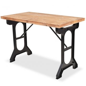  Valgomojo stalas, eglės medienos stalviršis, 122x65x82 cm 