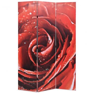  Kambario pertvara, sulankstoma, 120x170cm, raudona rožė