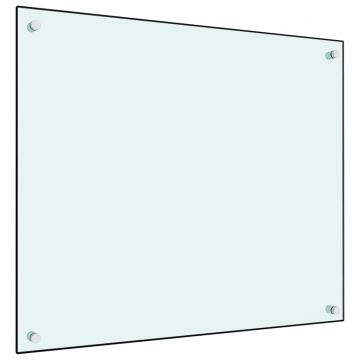  Virtuvės sienelė, baltos spalvos, 70x60cm, grūdintas stiklas
